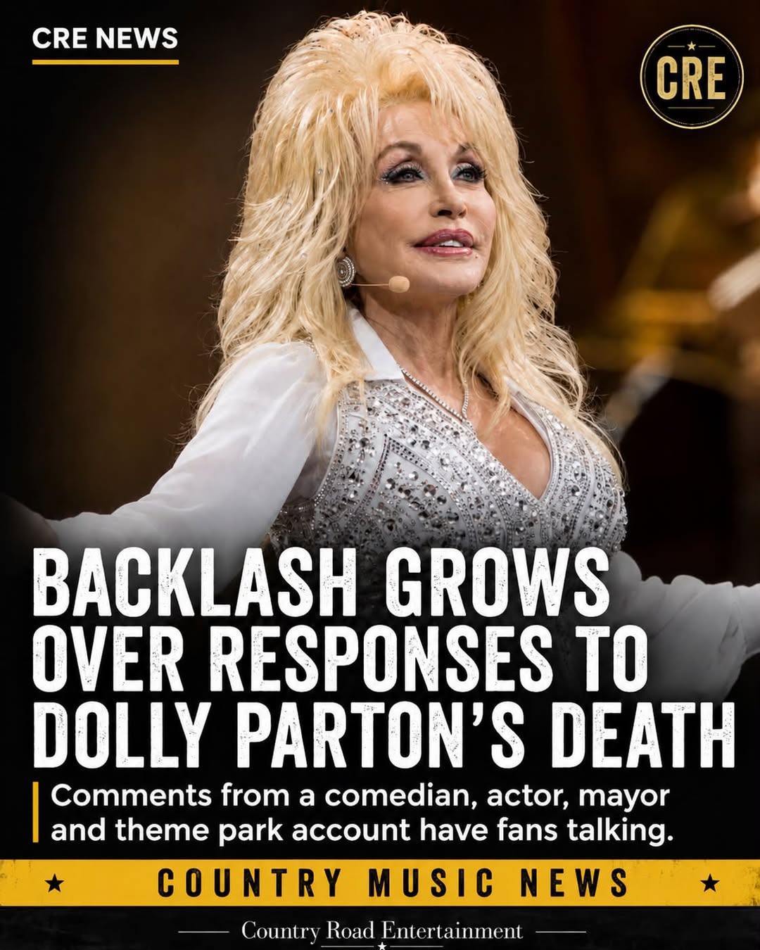 Backlash grows over responses to Dolly Parton's death